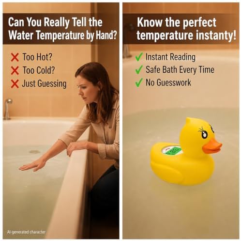 Baby Bath Thermometer for Infants & Todlers, Floating Duck Water Thermometer - Image 3