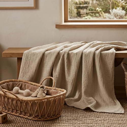 Muslin Swaddle Blankets for Newborn, 3 Pack Breathable Soft Receiving Blanket - Image 6