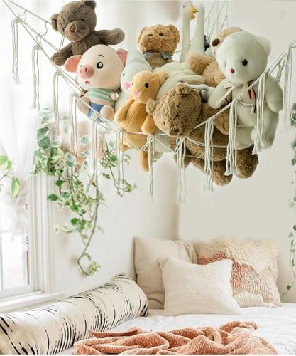 Stuffed Animal Storage Corner Hammock or Net, Toy Storage Hammock - Image 7