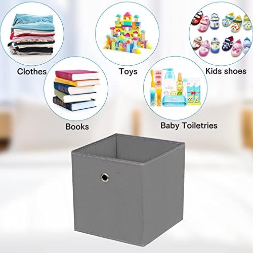 Fabric Cubes Storage Containers, 11 Inch Cloth Storage Cube Foldable Storage - Image 3