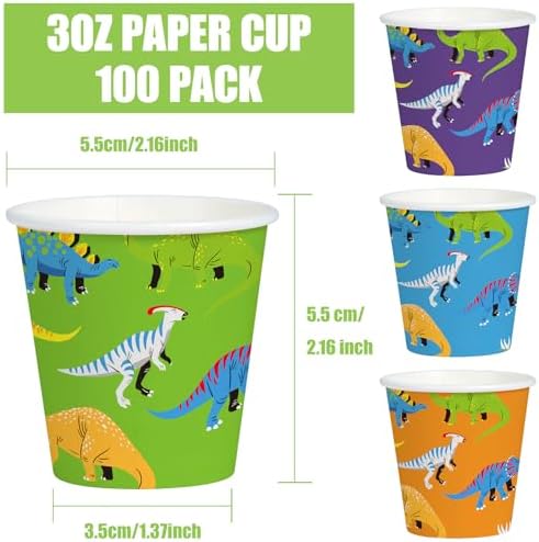 WRAPAHOLIC 3oz Dinosaur Bathroom Cups - Image 2