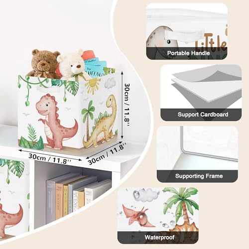 Clastyle 11.8" Dinosaur Storage Basket Set of 3 - Image 2