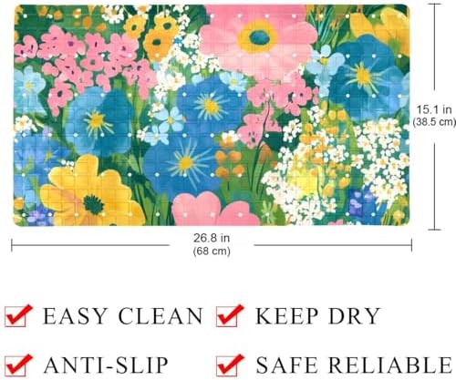 Non Slip Bathtub and Shower Mat 26.8x15.1 inch, Bath Mat - Image 4