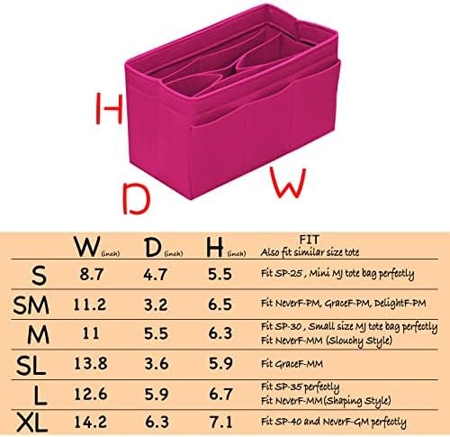 DailyPlus Purse Organizer Insert Felt Bag Organizer Handbag Organizer Insert - Image 2