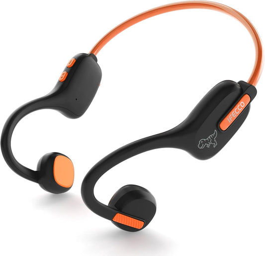 IFECCO Wireless Earbuds for Kids - Kids Bluetooth Air Conduction Open Ear Headphones with Mic,Ultra-Light,IPX5 Waterproof and Safer for Children Wireless Headphones,Perfect for School Travel Gifts