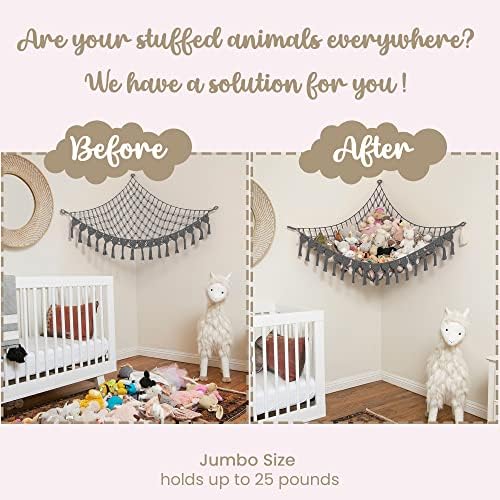 Abby Baby Extra Large Stuffed Animal Storage Hammock Corner - Image 5