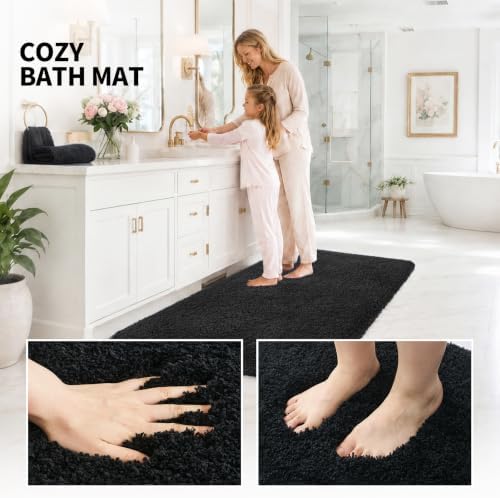 ILANGO Bathroom Rugs 60" × 24", Extra Soft Absorbent Microfiber Bath Rugs - Image 5