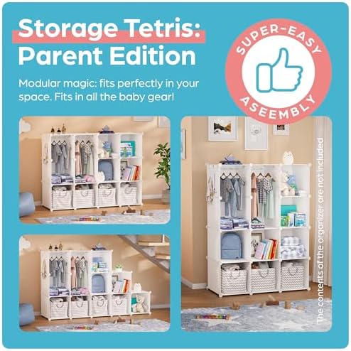 CUBEDIY Baby Closet Organizer for Nursery: Durable Baby Wardrobe for Closet - Image 5