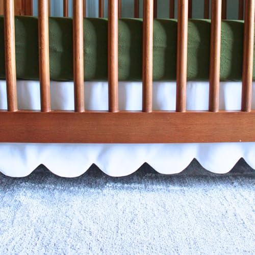 100% Microfiber Scalloped Mini Crib Skirt 24"x 38" by Unknown