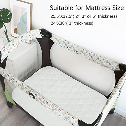 Pack and Play Sheets & Mattress Protector Set - Image 7