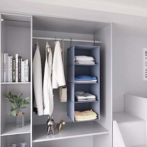 Hanging Closet Organizer 4-Shelf, Oxford Fabric Wardrobe Storage - Image 7