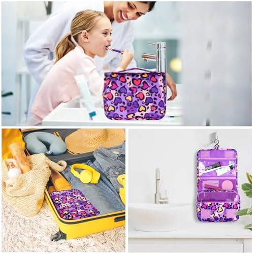 Kids Hanging Toiletry Bag for Girls, Travel Toiletry Bag for Little Young Girls - Image 6