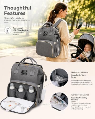 houscly Diaper Bag Backpack - Image 4