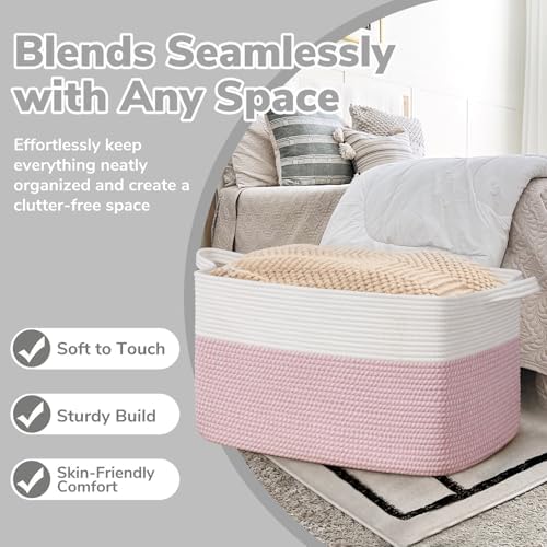 Goodpick Large Woven Rope Blanket Basket - Image 5