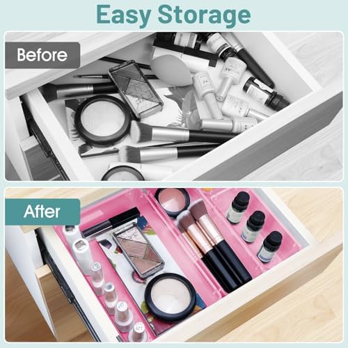 25 PCS Plastic Drawer Organizer Set, Makeup Organizers and Storage Bins - Image 4