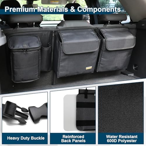 Deluxe Car Trunk Organizer, Detachable Backseat Hanging Organizer Storage - Image 3