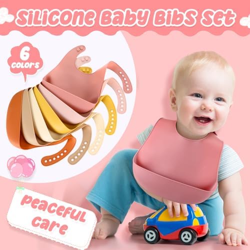 Mepase Silicone Bibs for Baby Waterproof Silicone Bib - Image 4