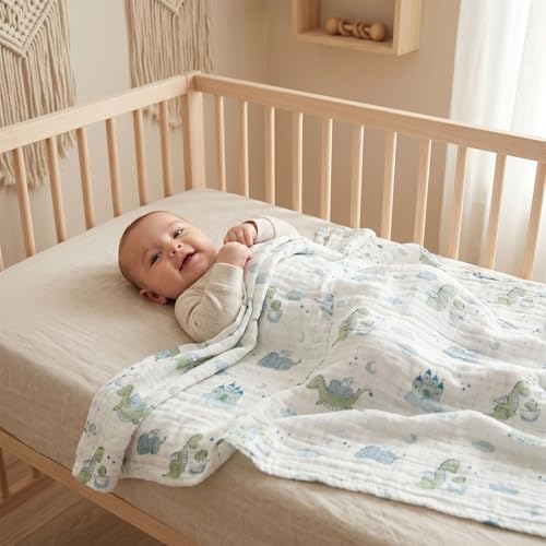 Muslin Swaddle Blankets for Newborn, Cotton Receiving Blanket - Image 2