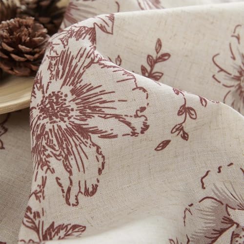 Vangao Floral Valances for Windows Alice Red W50 X 16L 1 Panel - Image 7