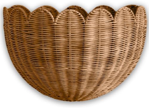 BEBE BASK Scalloped Wicker Wall Basket by BEBEBASK%C2%AE