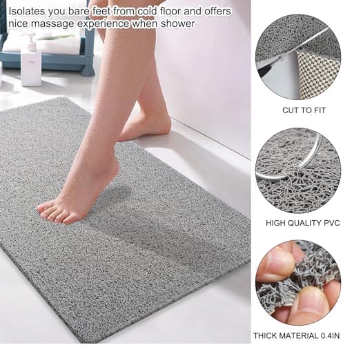 Shower Mat Non Slip 40.2 x16.1 Inch, Loofah Shower Mat Anti Slip Tub Mat - Image 4