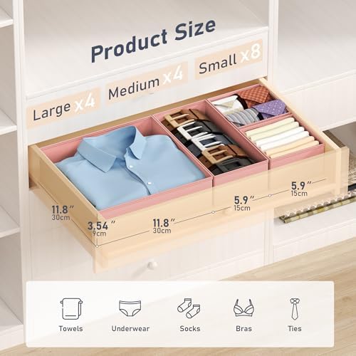 DIMJ Drawer Organizer Clothes - Image 2
