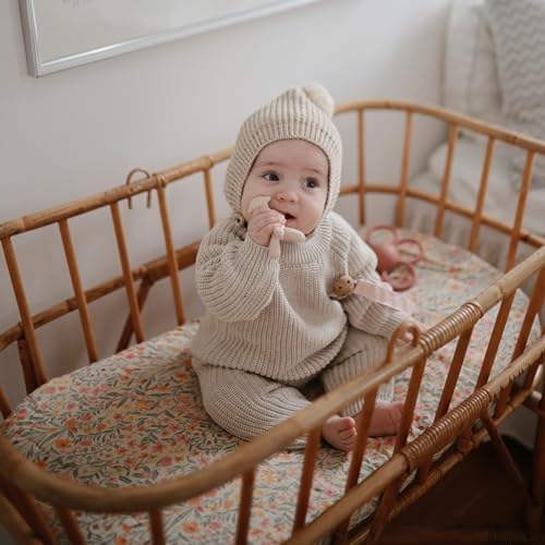 mushie Extra Soft Muslin Fitted Crib Sheet | 192 Thread Count | 28"x 52" - Image 5