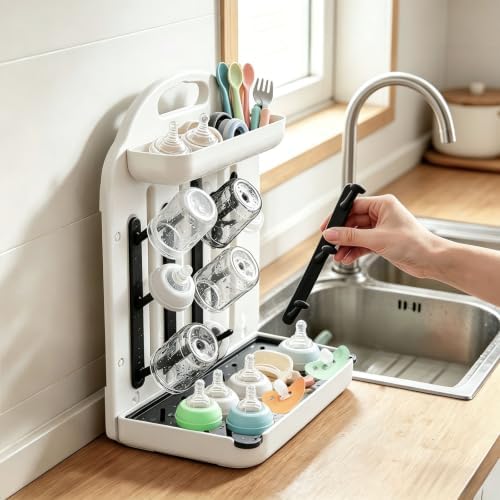 Baby Bottle Drying Rack, Modular Vertical Bottle Drying Rack - Image 2