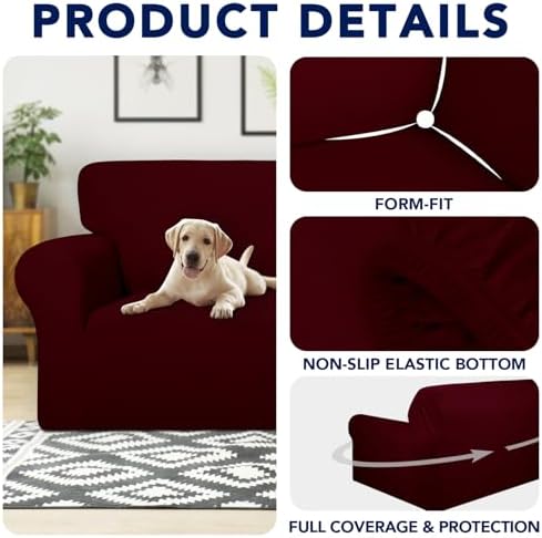 PureFit Waterproof Loveseat Couch Cover Slipcovers - Image 4