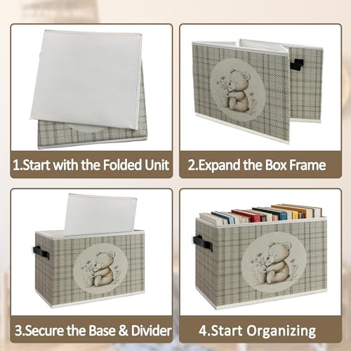 Bear Nursery Foldable Storage Bins Box - Image 5