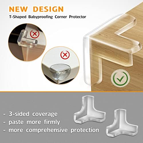 32 Pack Corner Protectors for Baby, Corner Bumpers Covers, Furniture & Sharp - Image 3