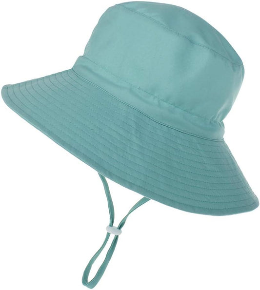 Baby Sun Hat Toddler Beach Swim Hats UPF 50+ Summer Bucket Hat Kids Infant Wide Brim Adjustable Sun Hat for Baby Boy Girls