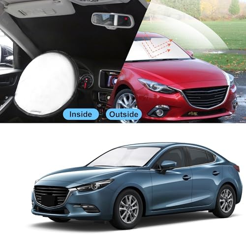 TINGLU Sun Shade for Mazda 3 Mazda3 2014-2018 Accessories Windshield Sun Shade - Image 6