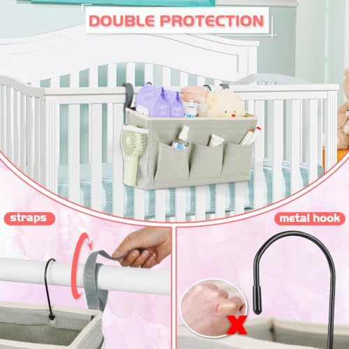 Bedside Caddy, Bedside Storage Bag Hanging Organizer - Image 2