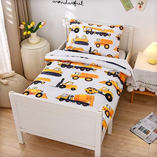 NTBED 4 Pieces Construction Toddler Bedding Set - Image 2