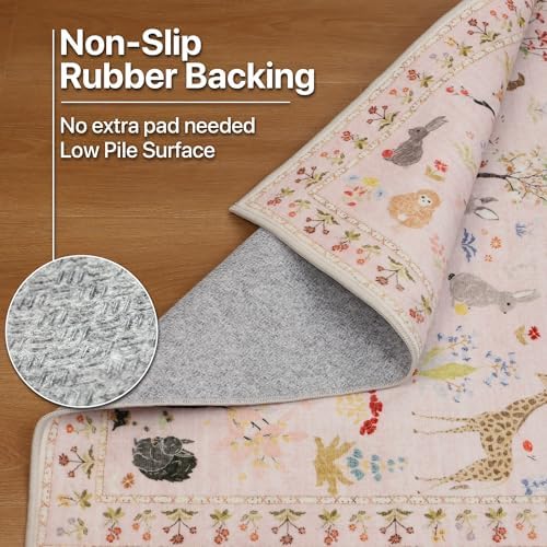 BESBLEE 2'6X6 Washable Kitchen Runner Rug, Animal Non Slip - Image 6