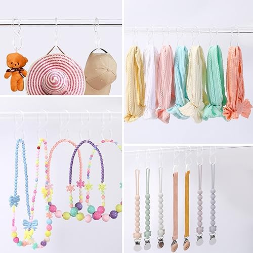 POVETIRE 30 Pack 2.5 Inch Transparent S Hook - Image 2