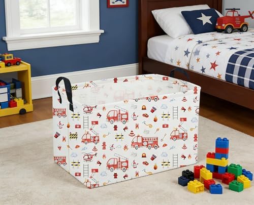 Sanjiaofeng Rectangular Fire Engine Storage Basket, Kids Toy Storage Bin - Image 6
