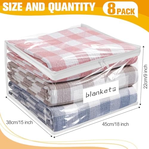 Plastic Storage Bags with Easy-Glide Zipper, Durable Clear Vinyl Zippered - Image 3