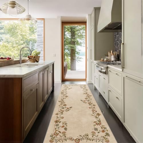 Hallway Runner Rug Non Slip: 2'6"x8' Washable Kitchen Rugs Carpet Runner - Image 2