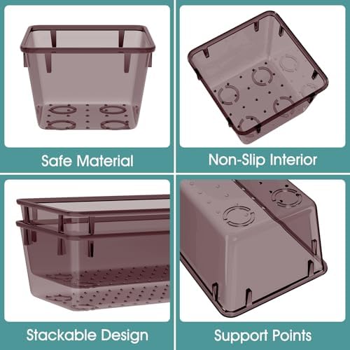 25 PCS Plastic Drawer Organizer Set, Makeup Organizers and Storage Bins - Image 3