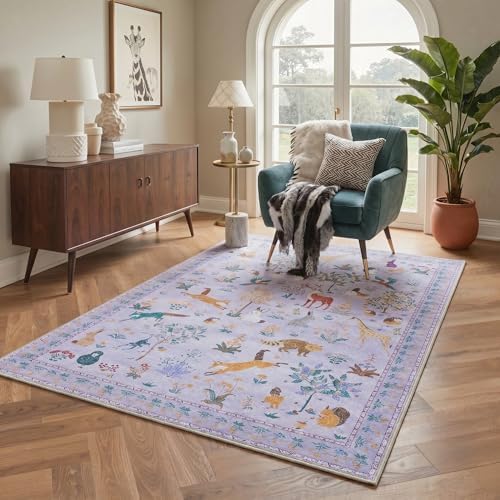 BESBLEE 2X5 Washable Kitchen Runner Rug, Animal Non Slip - Image 4