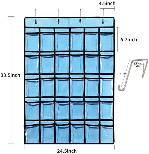 KEEPJOY Classroom Pocket Chart for Cellphone Calculator Holder, 30 Clear Pocket - Image 3