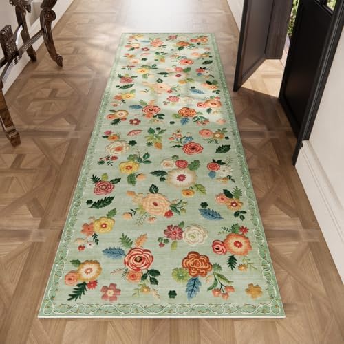 Washable Runner Rug Non Slip: 2x6 Kitchen Rug Low Pile Soft Faux Wool Non - Image 6