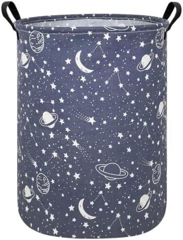 Foldable Waterproof Round Fabric Laundry Basket Home by QUEENLALA