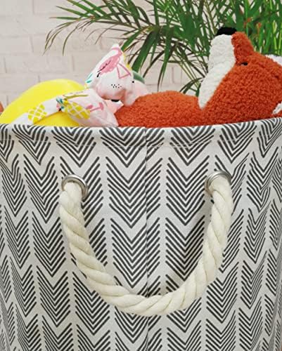 Round Laundry Basket Storage Bins Nursery Hamper Gift Baskets - Image 6