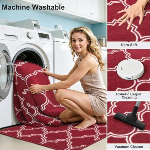 Keeko 6x9 Area Rugs for Living Room, Soft Washable Memory Foam Bedroom Rug - Image 3