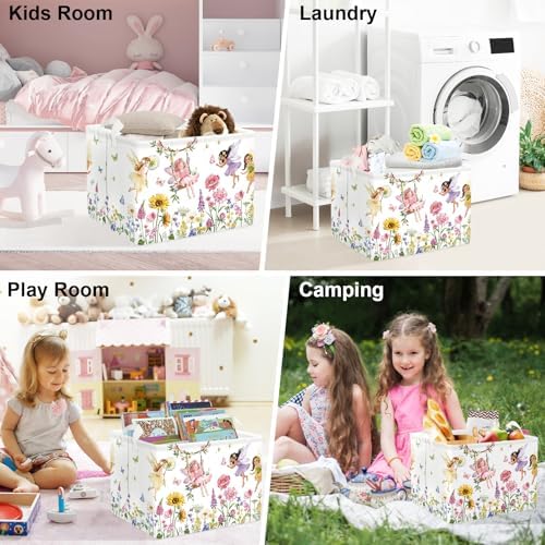 Clastyle Lovely Princess Laundry Basket Kids Clothes Book Storage Basket Gift - Image 7