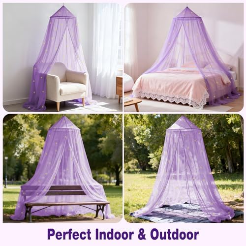 Purple Princess Bed Canopy for Girls - Image 6