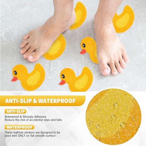 20 PCS Non Slip Bathtub Stickers, Cute Duck Creature Shower Stickers - Image 3